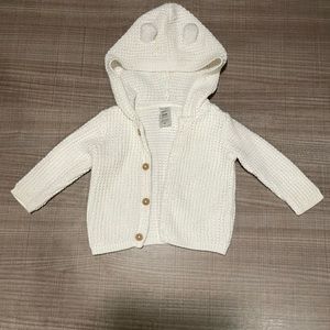 Carters white 3 month cardigan